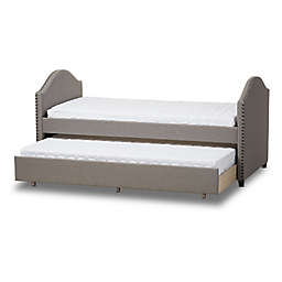 Baxton Studio Alessia Upholstered Daybed with Trundle Bed