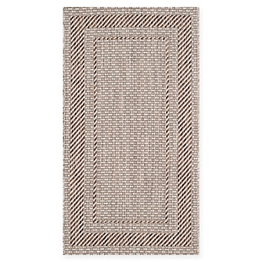 Safavieh Courtyard Kenia 2&#39; x 3&#39;7 Indoor/Outdoor Accent Rug in Beige/Brown. View a larger version of this product image.