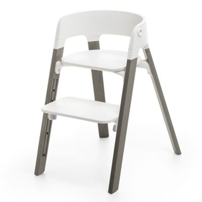 grey wooden high chair