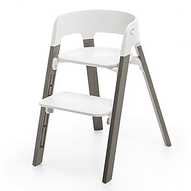 Stokke&reg; Steps&trade; Chair with Grey Legs and White Seat. View a larger version of this product image.