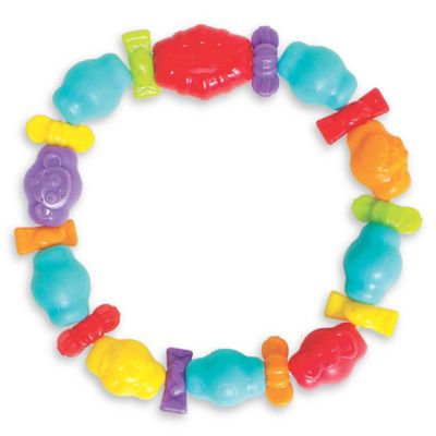 colorful teething rings