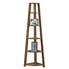 Alternate image 0 for Monarch Specialties 72-Inch Corner Accent &Eacute;tag&egrave;re Bookcase in Walnut
