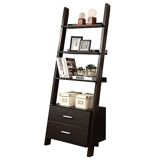 Monarch Specialties Ladder Bookcase, Bed Bath And Beyond Ladder Bookcase