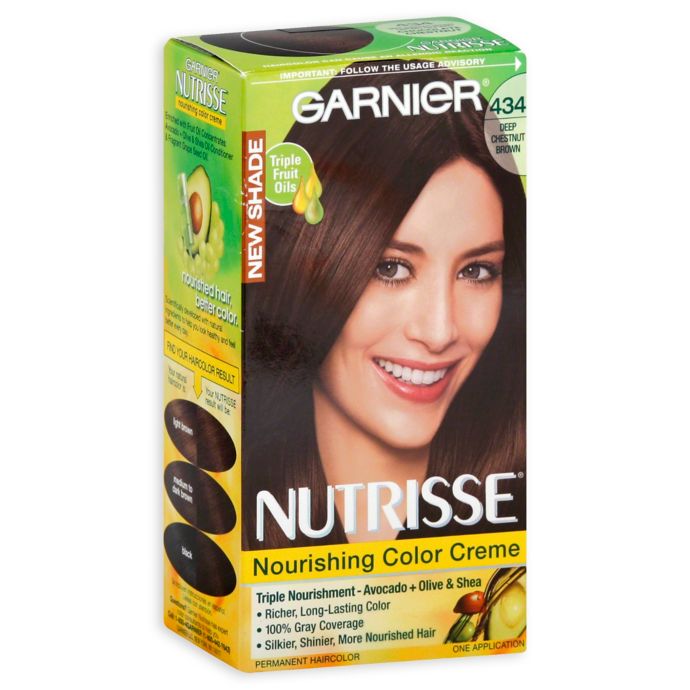 Garnier Nutrisse Nourishing Color Creme In 434 Dark Chestnut Brown