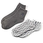 Alternate image 0 for Earth Therapeutics&reg; 2-Pack Super Plush Aloe Moisture Socks in Grey
