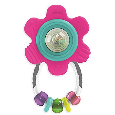 Infantino&reg; Spin and Teethe Gummy Flower Rattle. View a larger version of this product image.