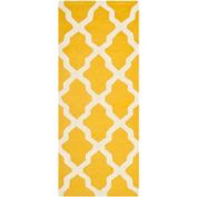Safavieh Cambridge 2-Foot 6-Inch x 12-Foot Quatrefoil Rug in Gold/Ivory