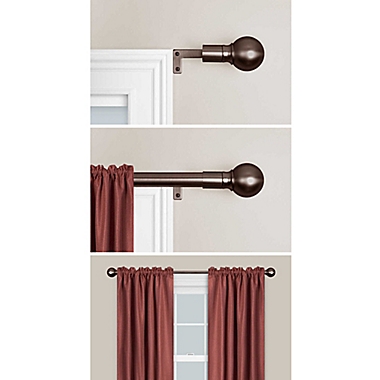 Smart Rods Easy Install Adjustable Drapery Rod with Ball Finials. View a larger version of this product image.