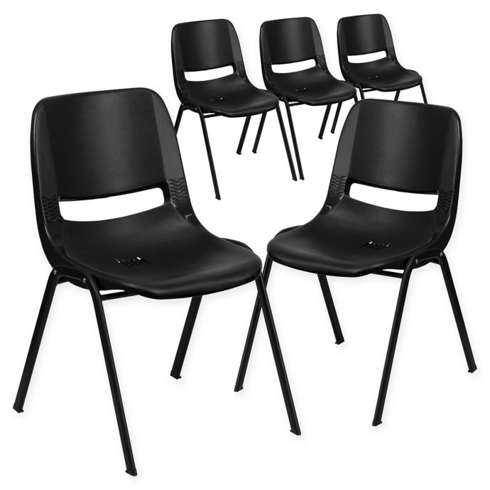 Flash Furniture 24 Inch Plastic Stacking Chairs Set Of 5 Bed