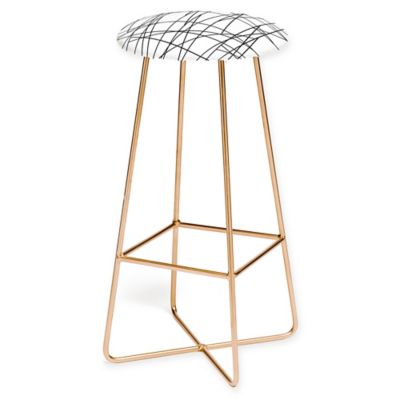 Deny Designs Architecture Bar Stool in Black/Gold