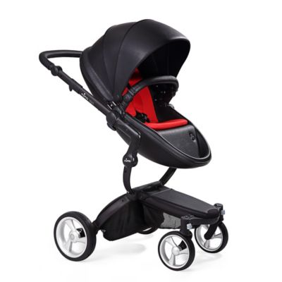 red and black pram