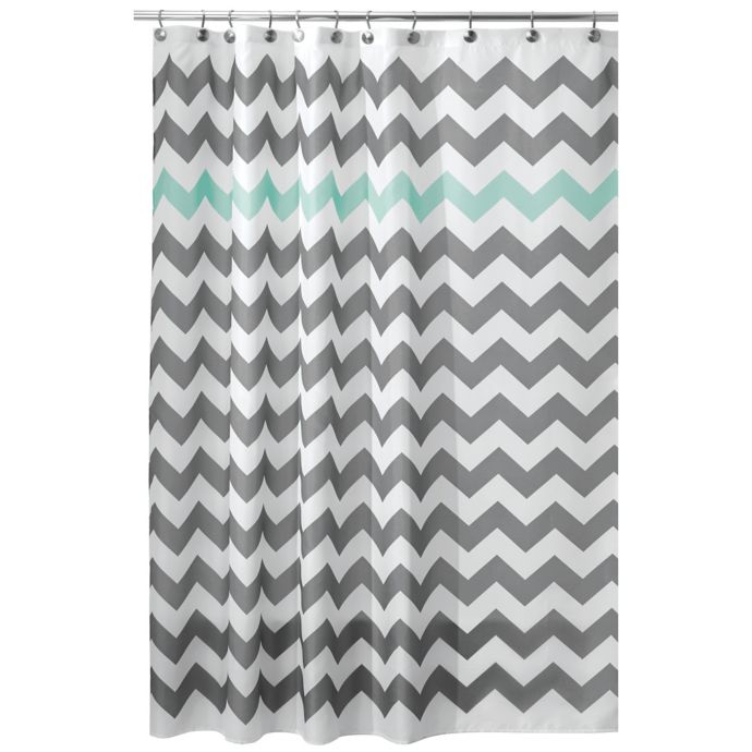 chevron shower curtain cotton