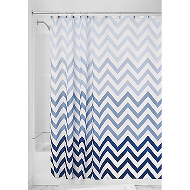 iDesign&reg; Ombre Shower Curtain in Blue. View a larger version of this product image.