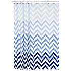 Alternate image 1 for iDesign&reg; Ombre Shower Curtain in Blue