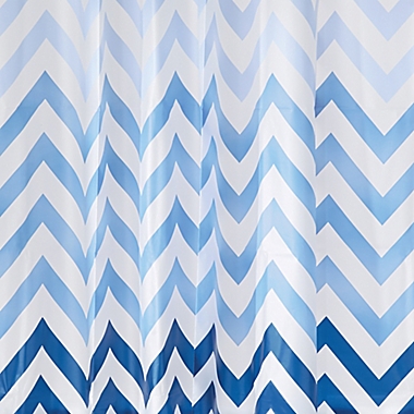 iDesign&reg; Ombre Shower Curtain in Blue. View a larger version of this product image.