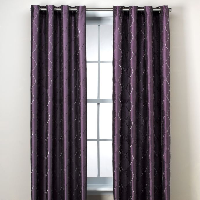Delano 144 Inch Window Panel In Purple Bed Bath Beyond