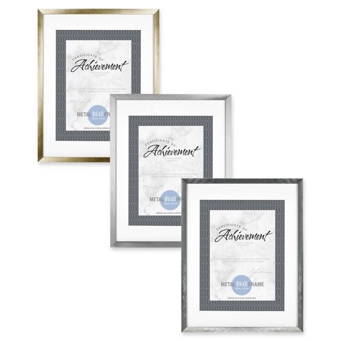 Gallery Matted Brushed Metal Document Frame Bed Bath and Beyond Canada