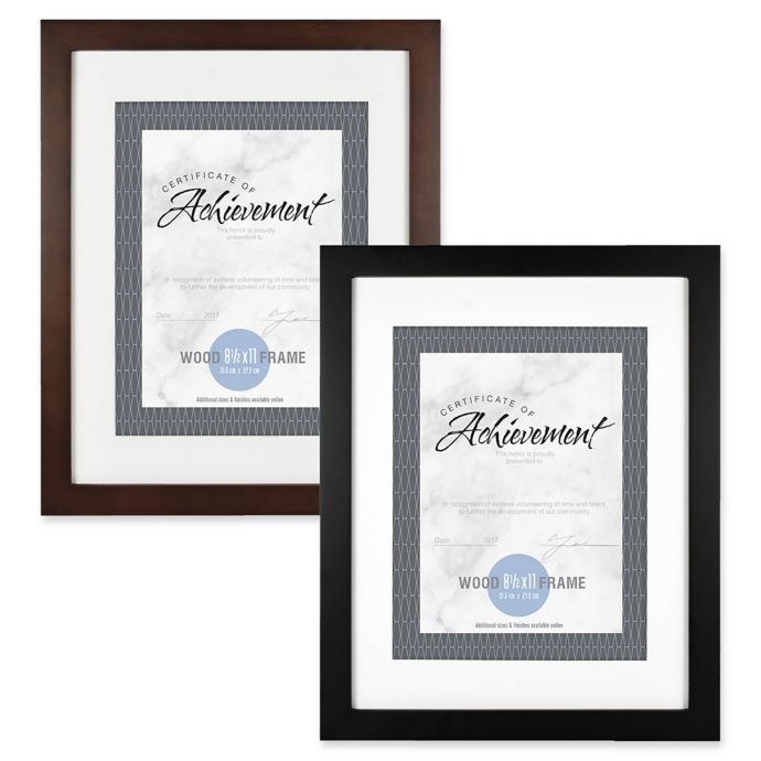 Gallery Matted Wood Document Frame Bed Bath and Beyond Canada