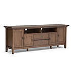 Alternate image 0 for Simpli Home Redmond Solid Wood 72 inch TV Media Stand in Rustic Natural Aged Brown