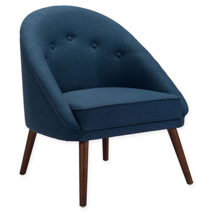 Zuo Modern Linen Upholstered Dining Chair in Cobalt Blue Bed Bath and