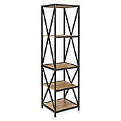 Forest Gate Tall X-Frame Media Bookcase