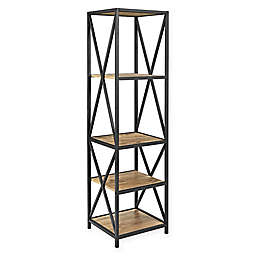 Forest Gate Tall X-Frame Media Bookcase