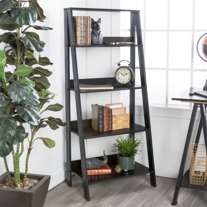 Forest Gate 55 Modern Wood Ladder Bookshelf Bed Bath And Beyond