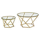 Alternate image 0 for Forest Gate Olivia Modern Geometric Glass Nesting Coffee Tables in Gold