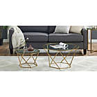 Alternate image 6 for Forest Gate Olivia Modern Geometric Glass Nesting Coffee Tables in Gold