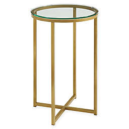 Forest Gate™ Modern Glam 16-Inch Round Side Table in Gold