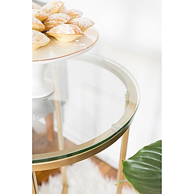 Forest Gate&trade; Modern Glam 16-Inch Round Side Table in Gold. View a larger version of this product image.