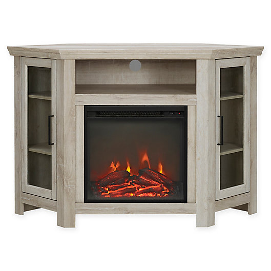 Forest Gate 48 Noah Traditional Corner, Corner Tv Stand With Fireplace 65 Cm