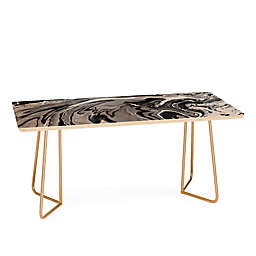 Deny Designs Marble Monochrome Coffee Table in Black