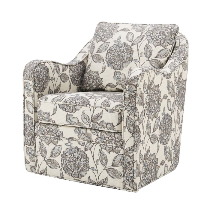 Madison Park Brianne Swivel Chair in Beige | Bed Bath & Beyond