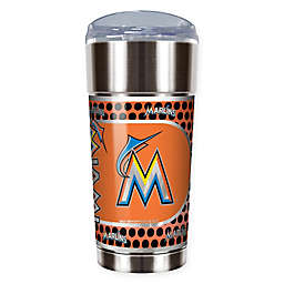 MLB Miami Marlins 24 oz. Vacuum Insulated Stainless Steel EAGLE Tumbler with Lid