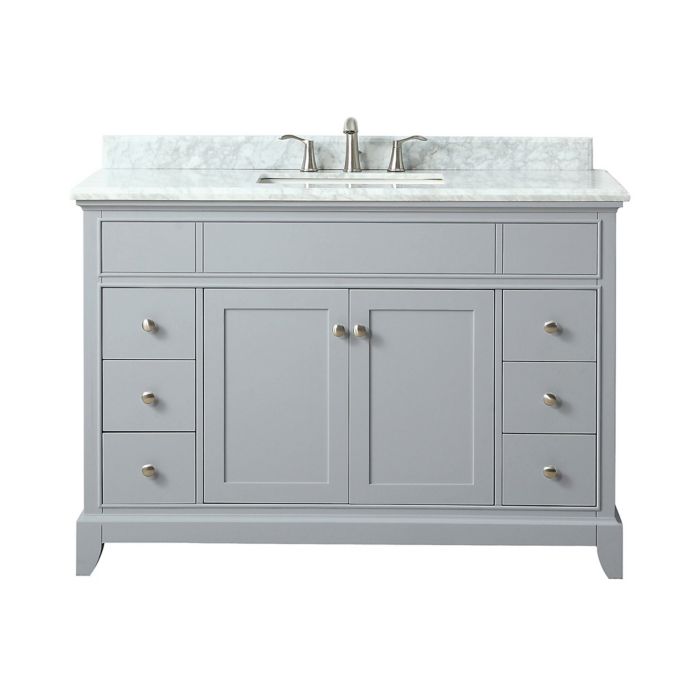 Azzuri Aurora 49 Inch Single Vanity In Light Grey White Bed Bath Beyond