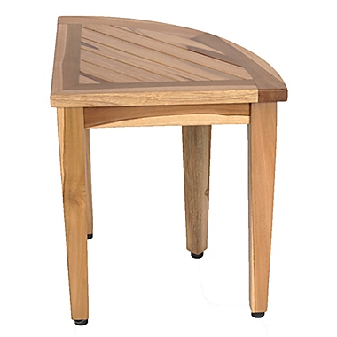 EcoDecors&reg; EarthyTeak&trade; Oasis Teak Corner Shower Bench Collection. View a larger version of this product image.
