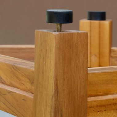 EcoDecors&reg; EarthyTeak&trade; Oasis 38-Inch Teak 4-Tier Corner Shelf. View a larger version of this product image.