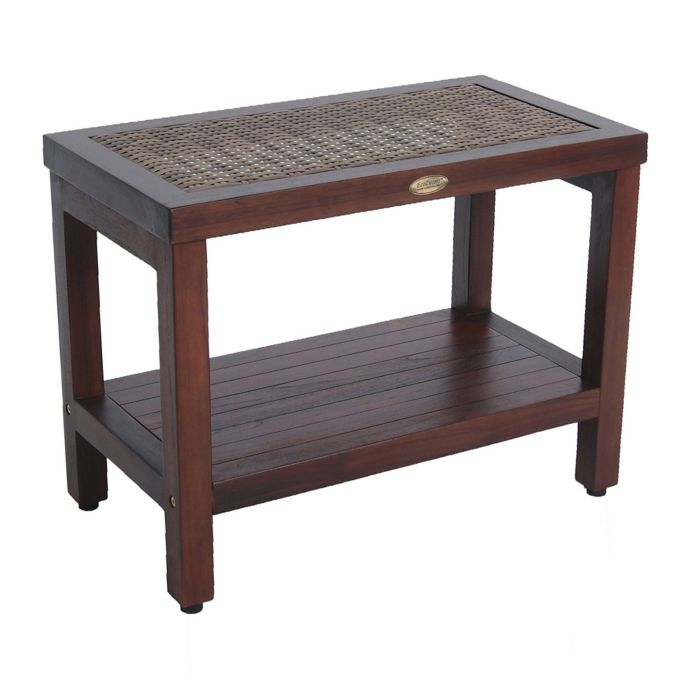 EarthyTeak™ Classic™ DecoTeak 24 Inch Teak Spa Bench With