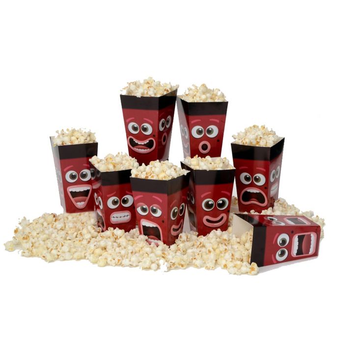 Wabash Valley Farms 8Pack Disposable Movie Night Faces Popcorn Tubs