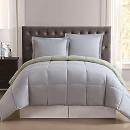 Truly Soft Everyday 2-Piece Reversible Twin XL Comforter Set in Light Blue/Sage
