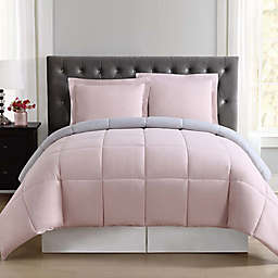 Truly Soft Everyday 3-Piece Reversible King Comforter Set in Blush/Silver Grey