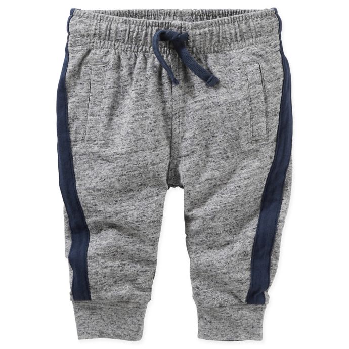 brushed jersey cotton blend jogger pants