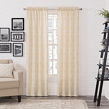 Pairs to Go&trade; Brockwell 2-Pack 84-Inch Rod Pocket Window Curtain Panels in White. View a larger version of this product image.