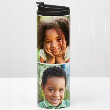 2-Photo Collage 16 oz. Travel Tumbler. View a larger version of this product image.