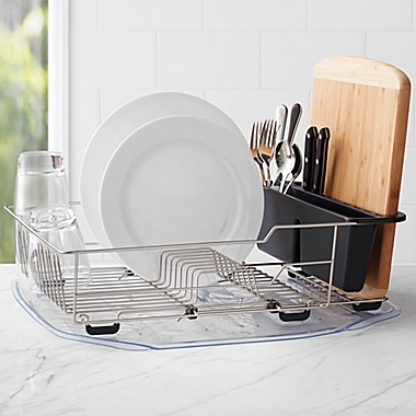 Large Dish Rack in Satin Nickel. View a larger version of this product image.
