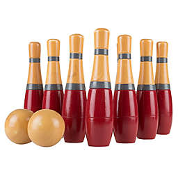 Hey! Play! 8-Inch Wooden Lawn Bowling Set