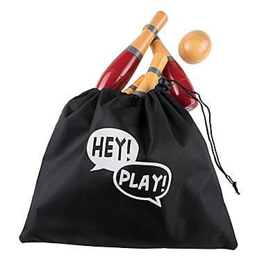 Hey! Play! 8-Inch Wooden Lawn Bowling Set. View a larger version of this product image.
