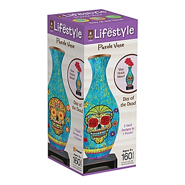BePuzzled&reg; Day of the Dead 3D 160-Piece Puzzle Vase. View a larger version of this product image.