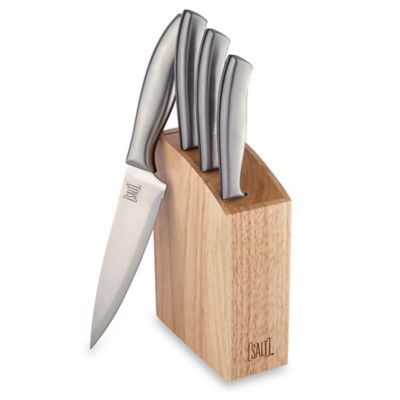 stainless steel knife block set